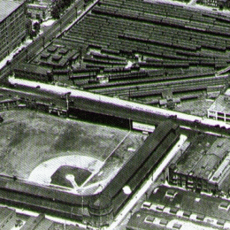 Renamed the Baker Bowl after The Philadelphia Base Ball Grounds were eventually renamed the Baker Bowl after the were rebuilt following the August, 1984 fire. This undated aerial view gives a sense of how a soccer field would have fit into the stadium layout. Broad Street runs through the center of the picture. The Grandstand entrance is in the bottom center on Huntingdon Street.