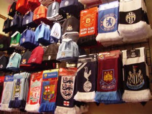 Scarves and hats at Covent Garden