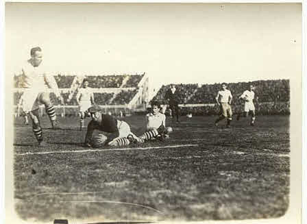 US goalkeeper Jimmy Douglas makes a save in the semifianl match against Argentina. The US lost 6-1.