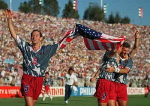 US celebrates its victory over Colombia