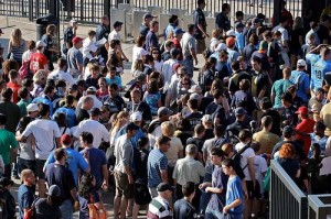 Union fans entering the stadium