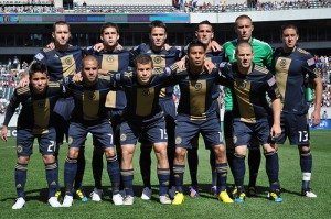 A happy bunch of Philadelphia Union players head to Chicago