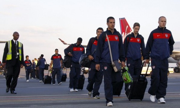 usmnt arrives in south africa