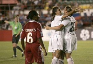 Wambach celebrates with Boxx