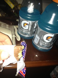 Snickers and Gatorade - Kyle McCarthy's fuel of champions