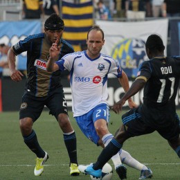 Former Union midfielder Justin Mapp is a key part of Montreal's midfield. Photo: Paul Rudderow.