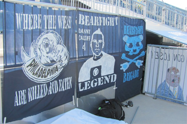Bearfight corner. Photo courtesy of Bearfight Brigade.