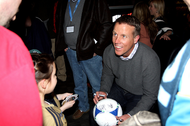 Manager John Hackworth was on hand for signatures