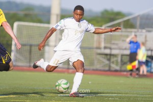 Union academy product Darius Madison scores puts United into the lead. (Photo Credit: Dave Musante)