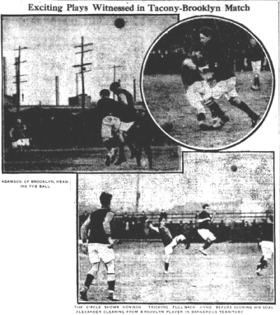 Photos from the Jan.18, 1914 edition of the Philadelphia Inquirer of the Tacony vs. Brooklyn American Cup match