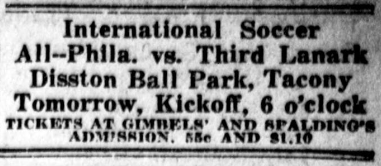7-15-1921 Phila v All Scots ad Public Ledger p15