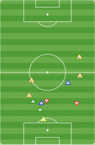 Creavalle stayed central and ensured that Bernier couldn't break through, and that Mancosu had to slide wide to receive the ball.
